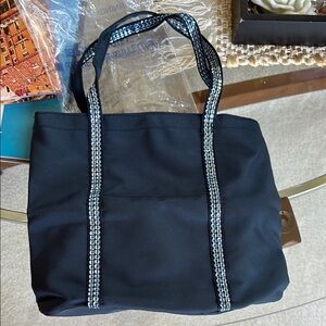 NEW IN BAG navy blue sequined mini tote